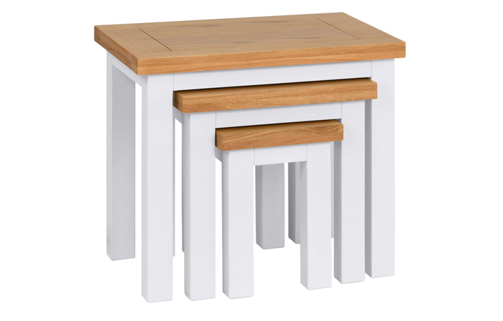 Lavenham Moon Grey, Grey Mist, Neptune, Lagoon, Fern collection - Lavenham Painted Nest Of 3 Tables