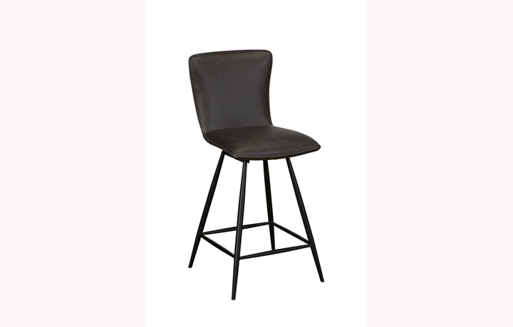 Soho House Solid Oak Range - Bella Bar Stool-Grey