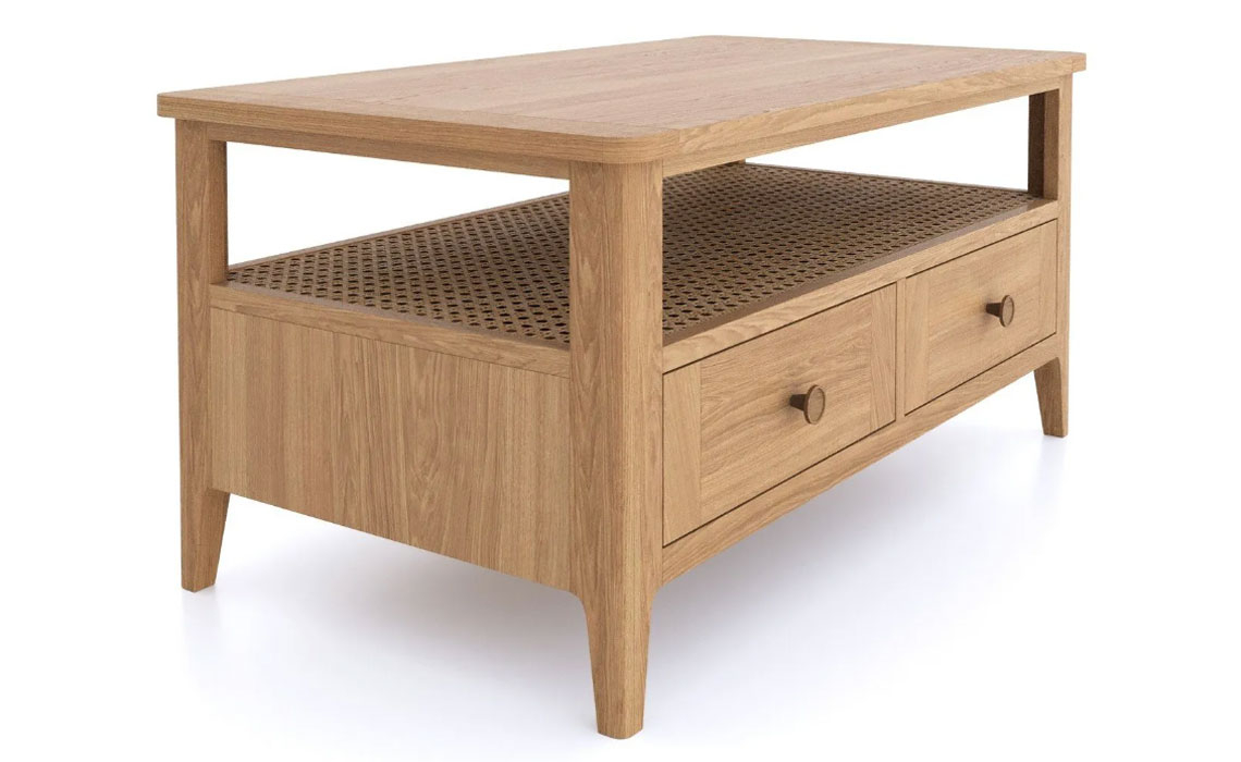 Stockholm Natural Oak Collection - Stockholm Natural Oak 2 Drawer Coffee Table