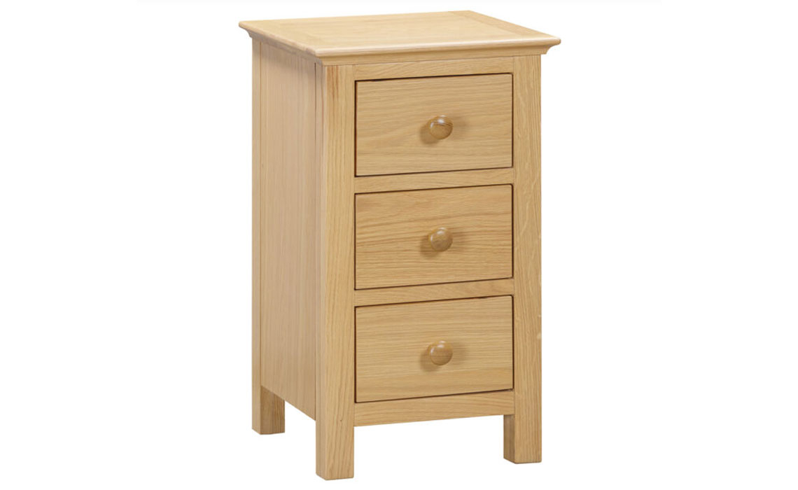 Bedsides - Morland Oak 3 Drawer Bedside