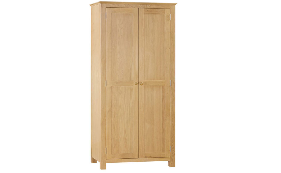 Wardrobes - Morland Oak Full Hanging Double Wardrobe