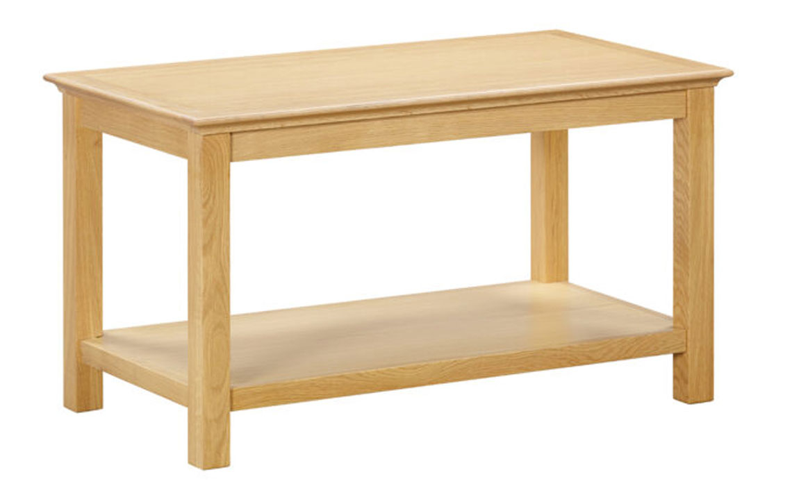 Oak Coffee Tables - Morland Oak Coffee Table With Shelf