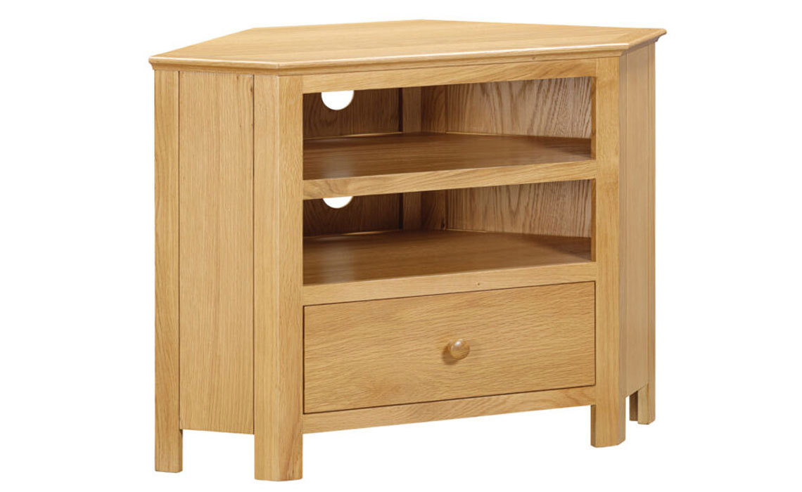 Oak Corner TV Units - Morland Oak Corner TV Unit