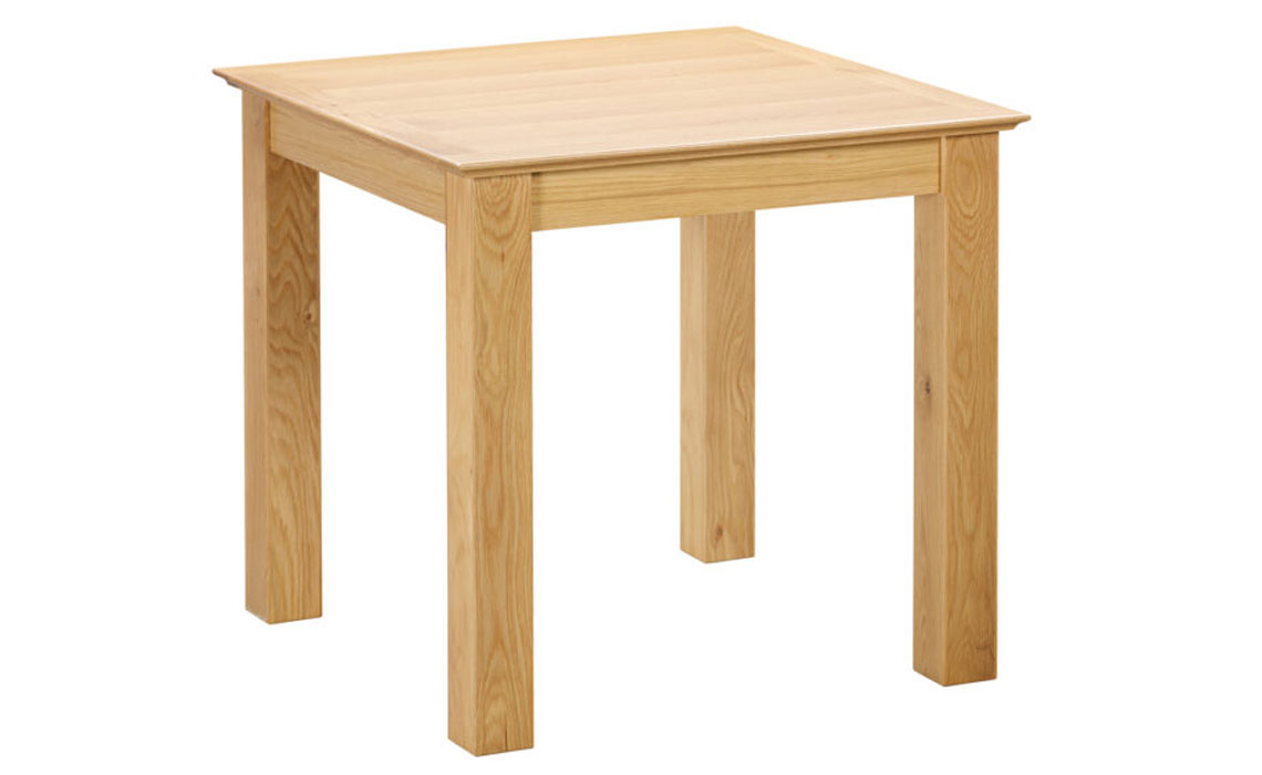 Oak Dining Tables - Morland Oak 80cm Fixed Top Table