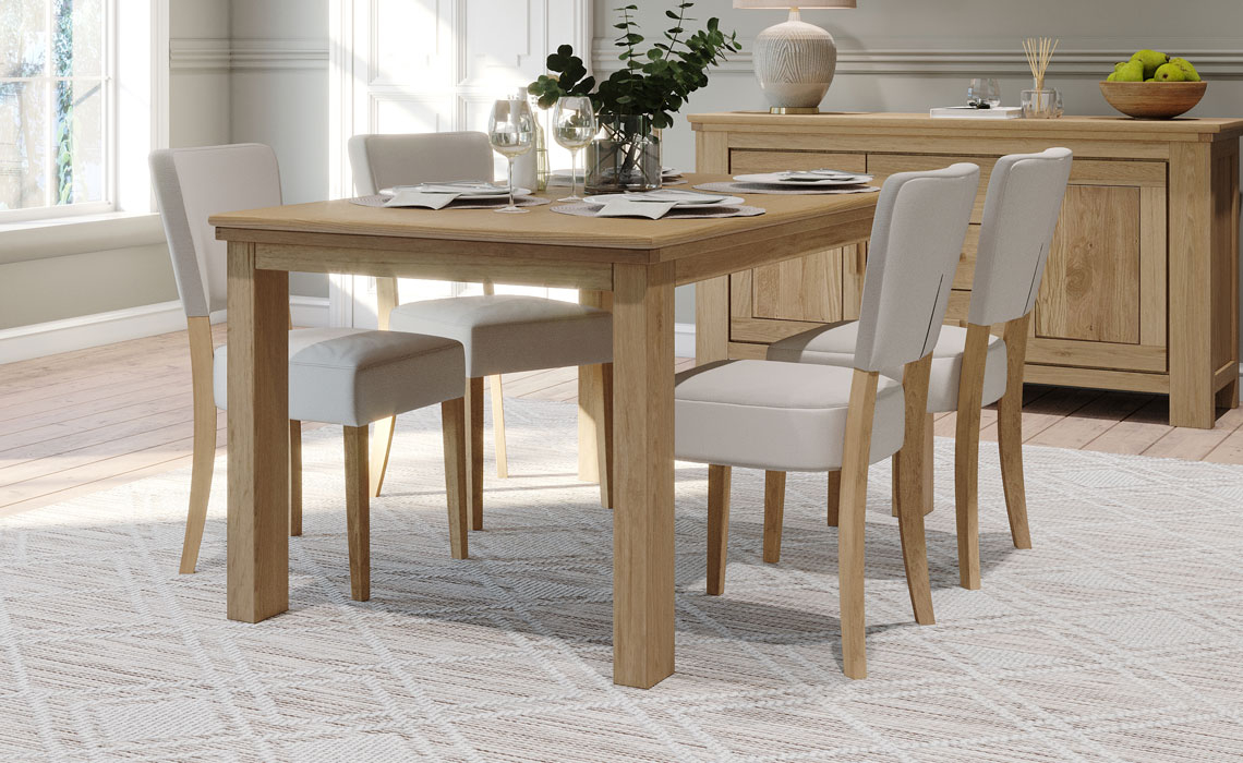 Oak Dining Tables - Saronno Oak 160cm Fixed Top Table