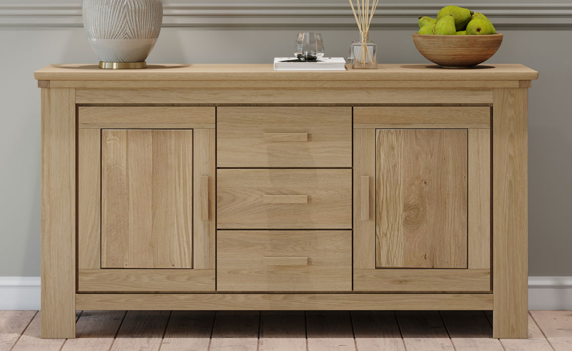 Saronno Oak Collection - Saronno Oak 2 Door 3 Drawer Sideboard