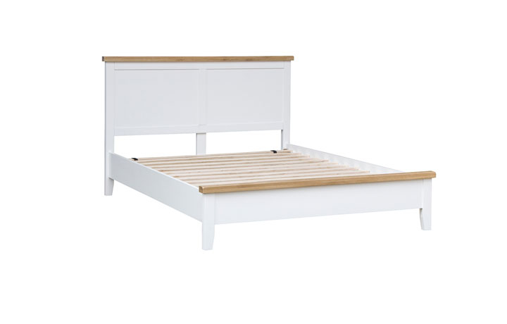 4ft6 Double Hardwood Bed Frames - Ashley Painted White 4ft6 Bed Frame