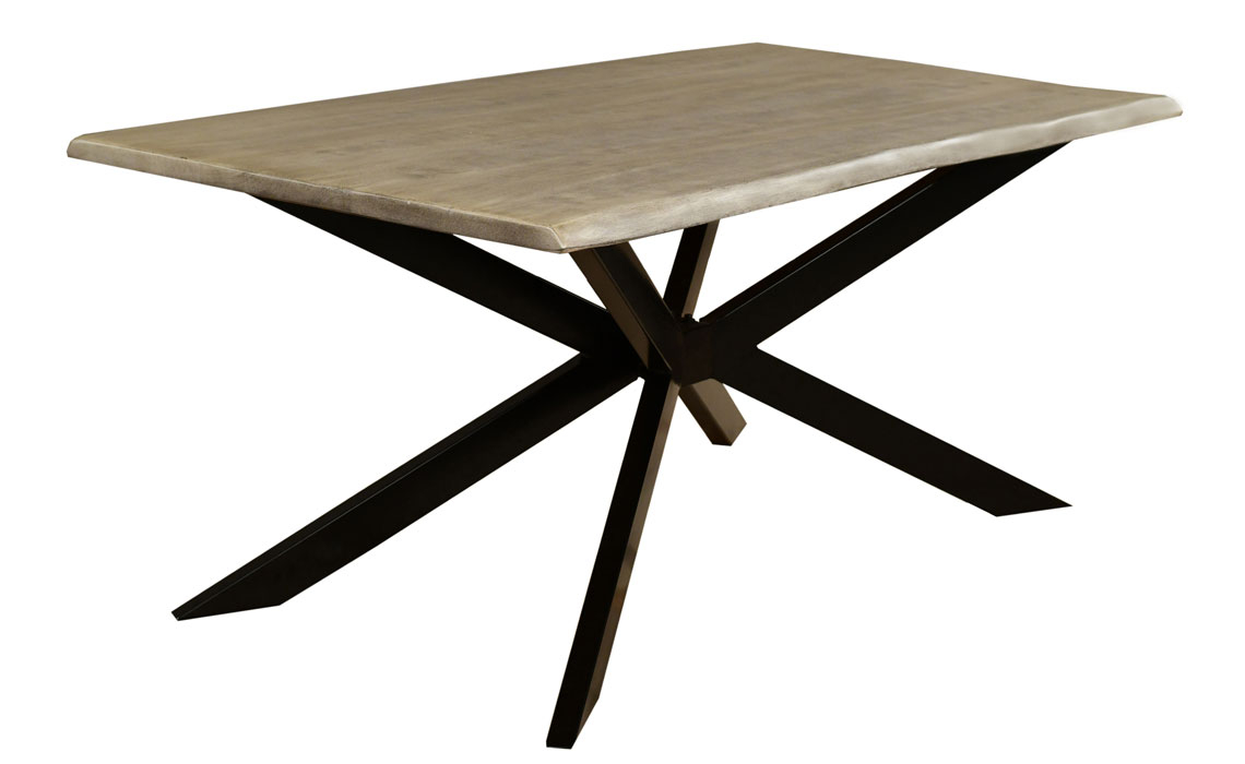 Mango & Sheesham Dining Tables - Mimoso Grey Wash Mango Live Edge 175cm Dining Table