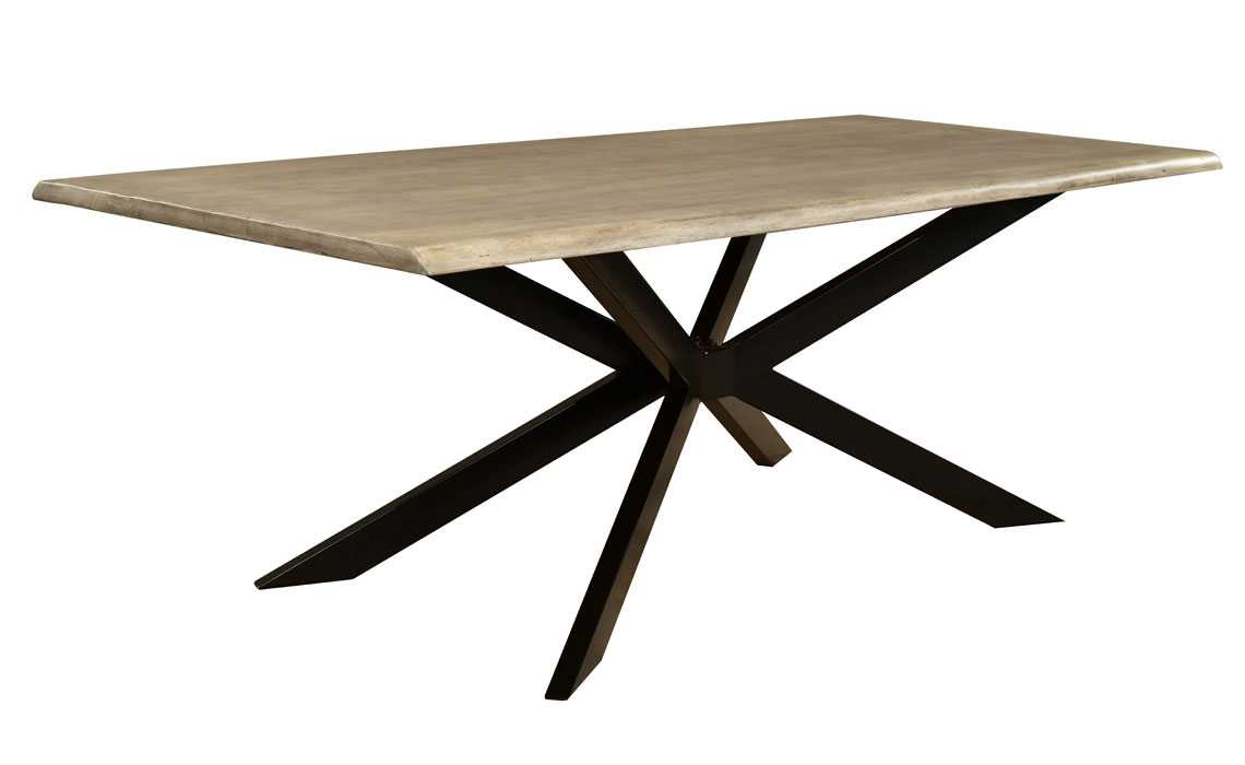 Mimoso Grey Wash Solid Mango Collection - Mimoso Grey Wash Mango Live Edge 220cm Dining Table