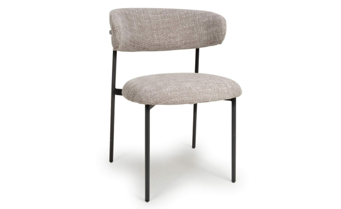 Upholstered Dining Chairs - Varisa Tweed Oatmeal Dining Chair