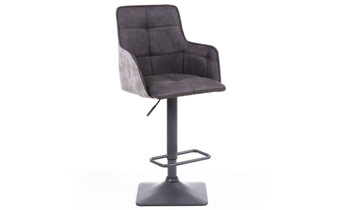 Bar Stools - Monaco Suede Effect Dark Grey Bar Stool