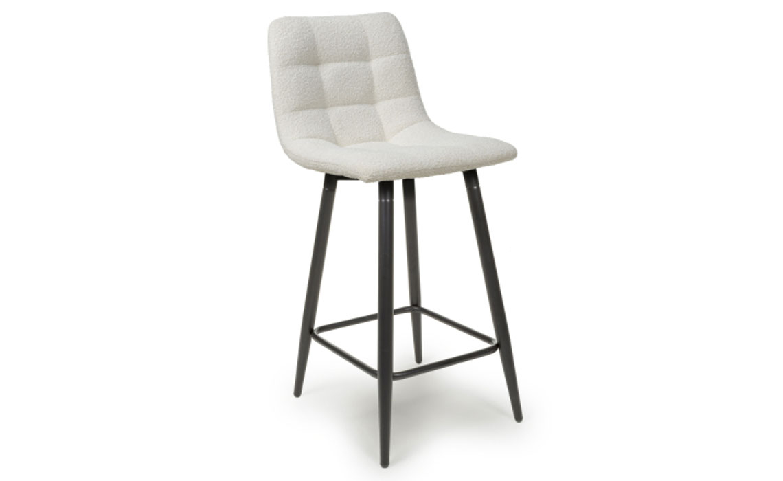 Bar Stools - Alto Boucle Cream Bar Stool