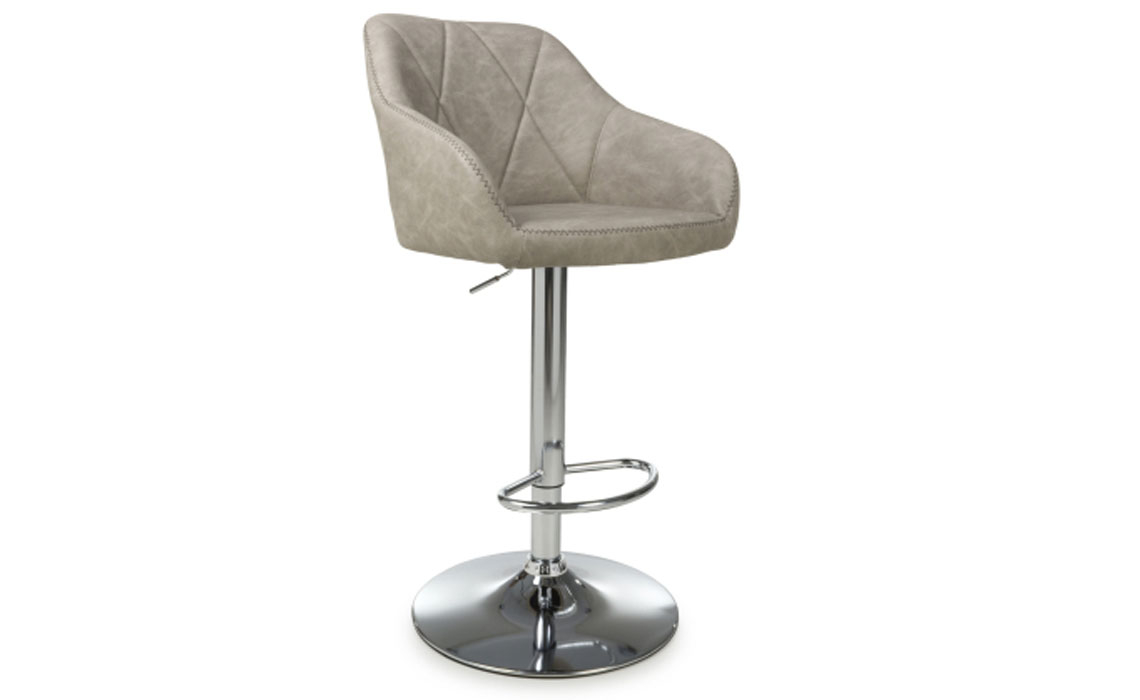 Bar Stools - Cannes Leather Effect Bar Stool - Mink