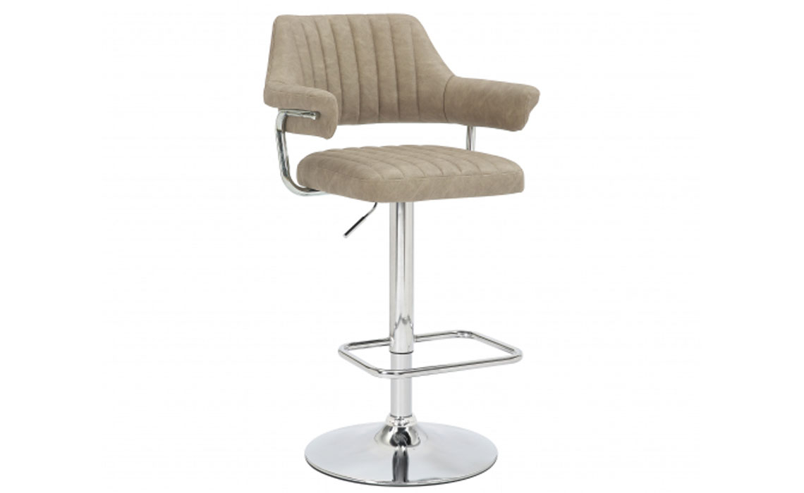 Bar Stools - Cortex Leather Effect Bar Stool - Mink