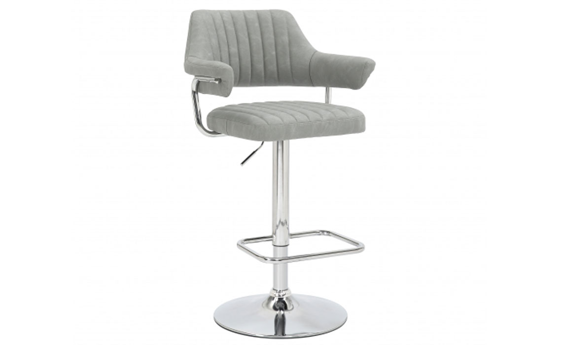 Luxury Bar stool - Cortex Leather Effect Bar Stool - Light Grey