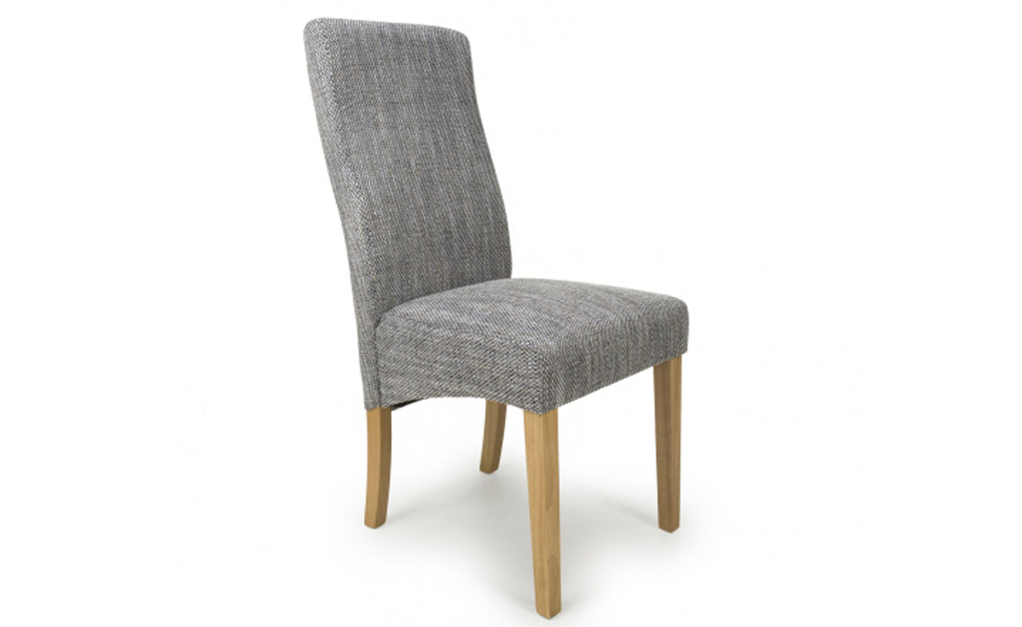 Upholstered Dining Chairs - Buxton Upholstered Dining Chair -  Grey Tweed