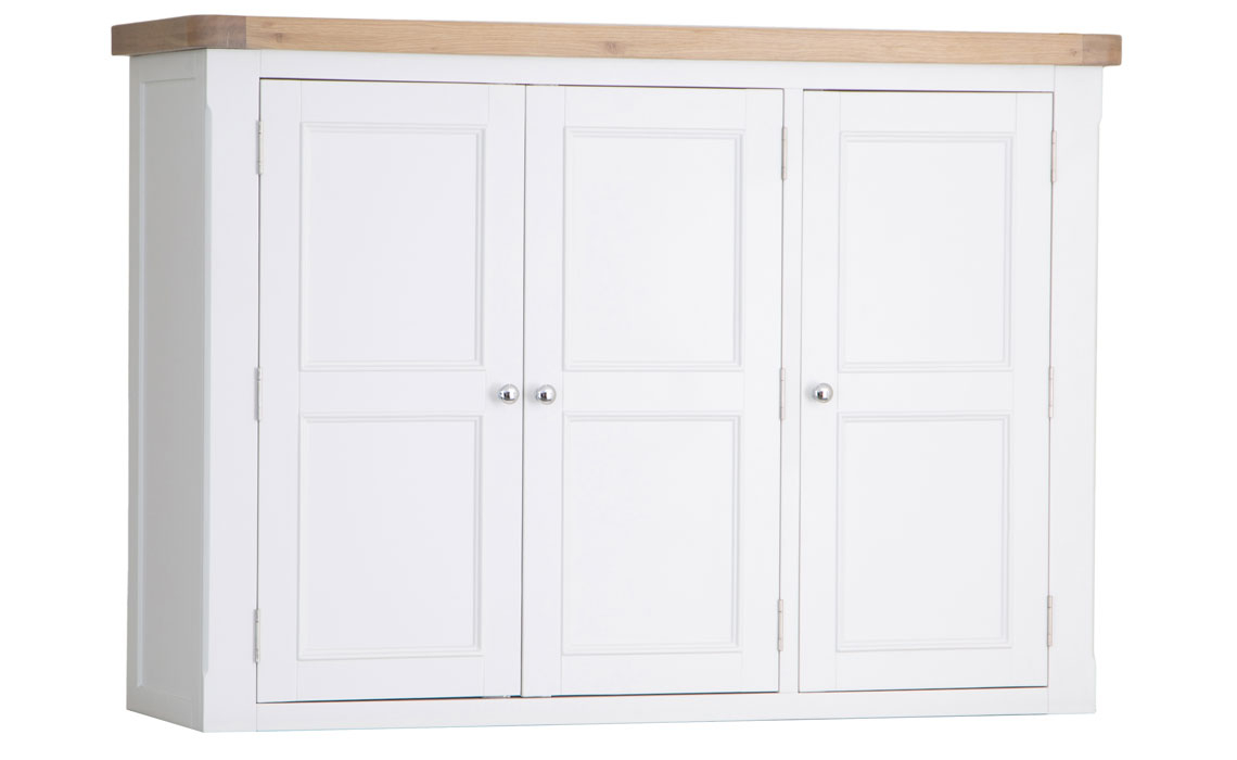 Painted Large Dresser Tops - Cheshire White Painted Triple Larder Unit Top