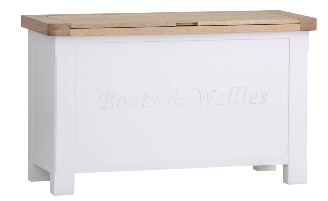 Blanket Boxes - Cheshire White Painted Shoe Storage