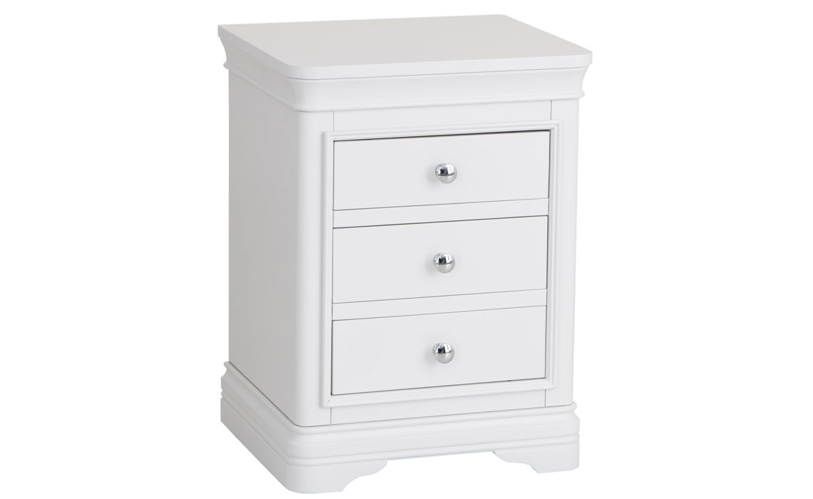 Bedsides - Chantilly White Painted Large Bedside