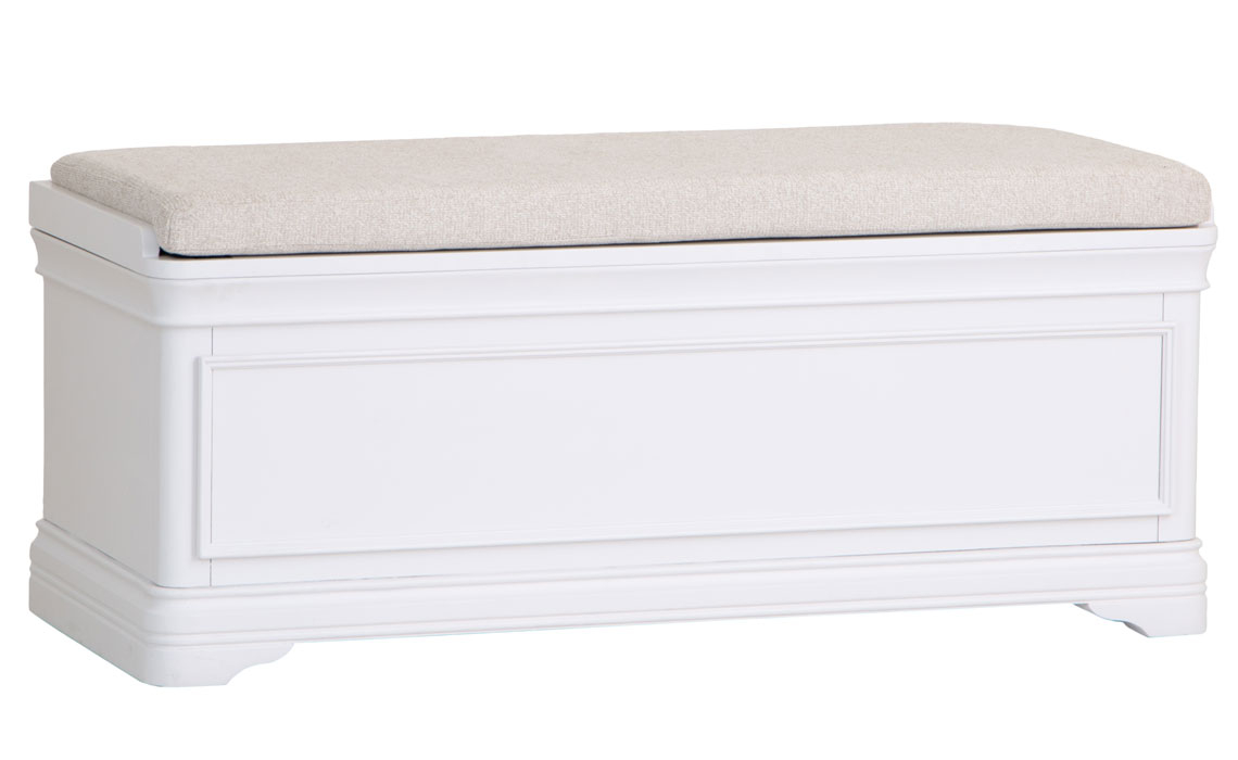Painted Blanket Boxes - Chantilly White Painted Blanket Box