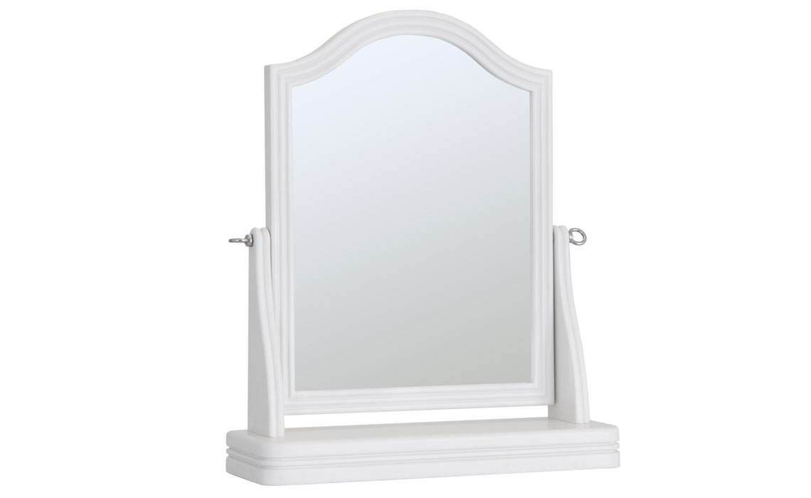 Painted Mirrors - Chantilly White Painted Trinket Mirror