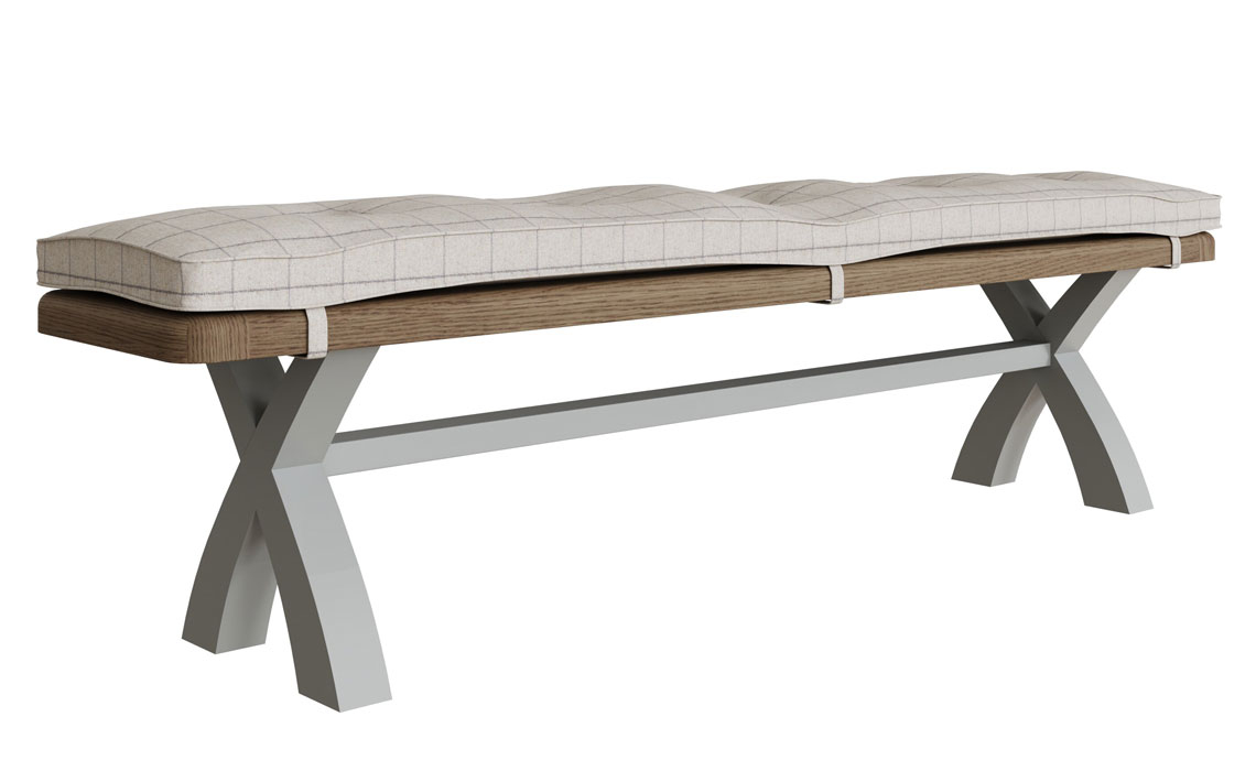 Painted Benches - Ambassador Grey 200cm Bench Cushion Only - 2 Colours
