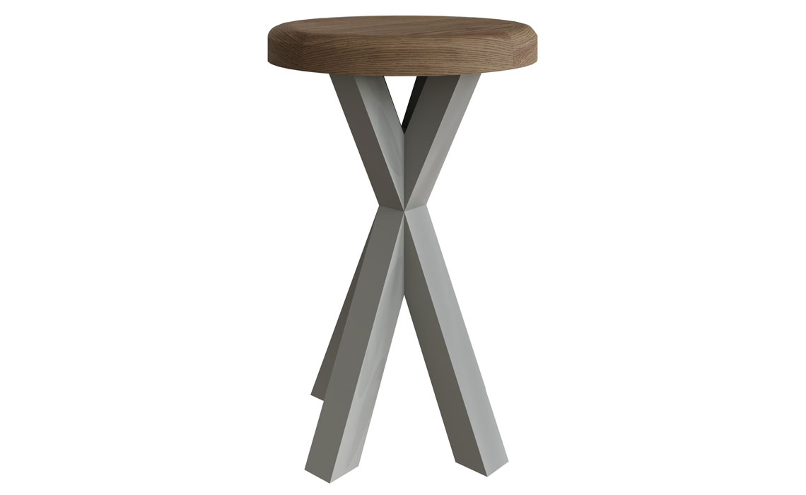 Painted Coffee Tables - Ambassador Grey Round Side Table