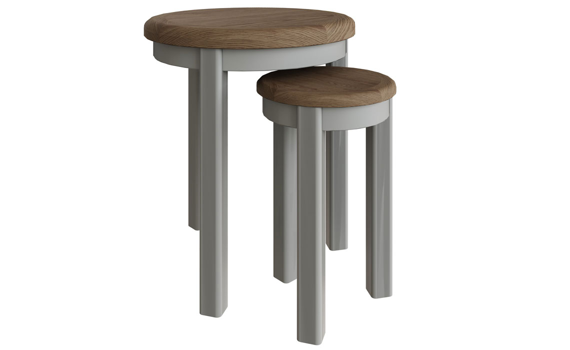 Nested Tables - Ambassador Grey Nest Of 2 Round Tables