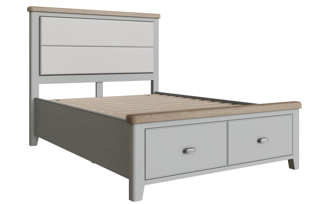 4ft6 Double Hardwood Bed Frames - Ambassador Grey 4ft6 Bed Frame