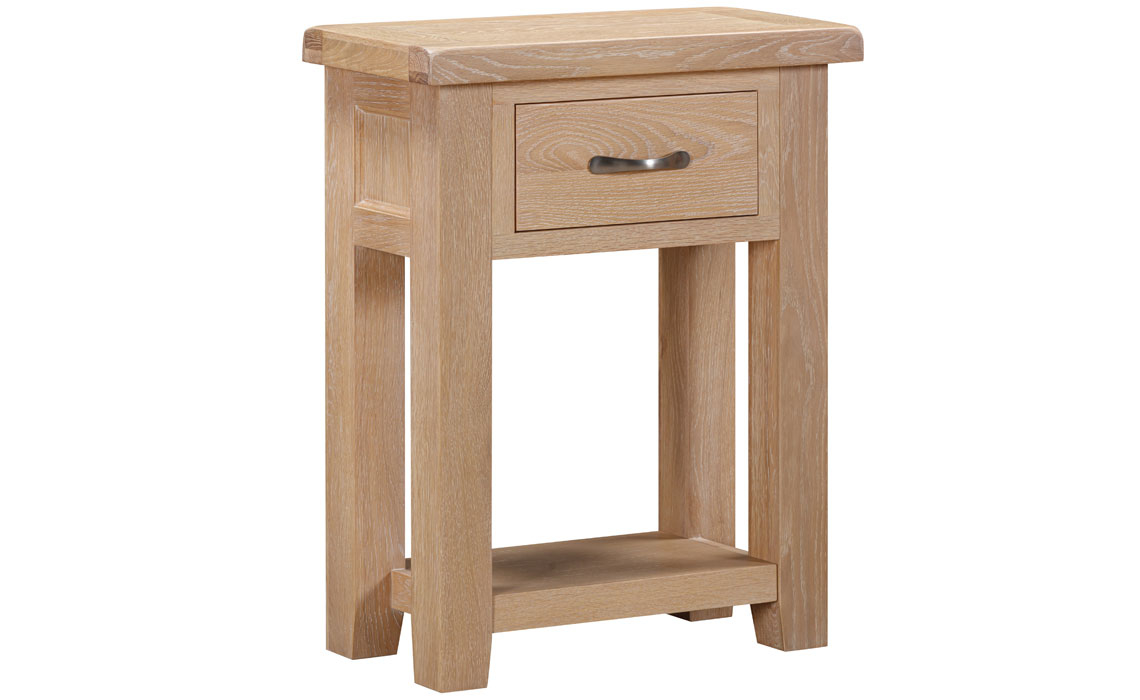 Berkley Whitewash Oak Collection - Berkley Whitewash Oak 1 Drawer Console