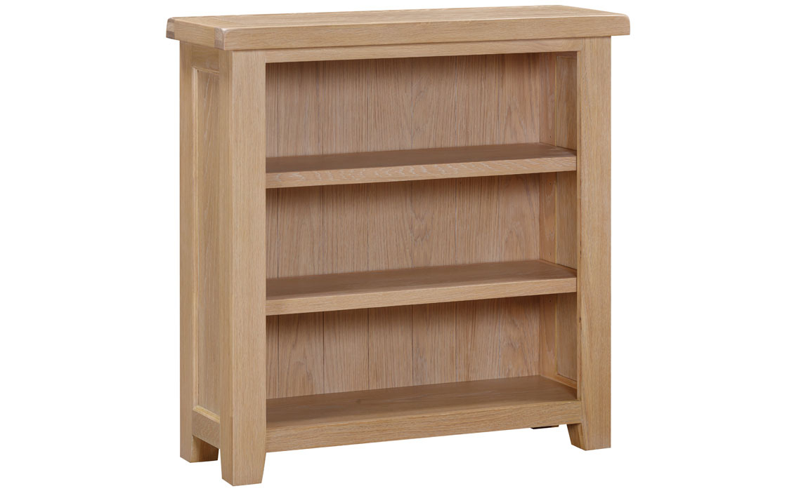 Berkley Whitewash Oak Collection - Berkley Whitewash Oak Low Wide Bookcase