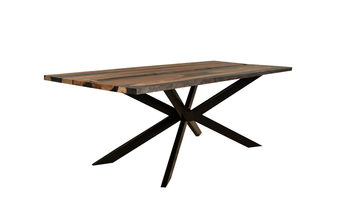 Dining Tables - Goa Solid Sheesham 220cm Split Star Leg Dining Table