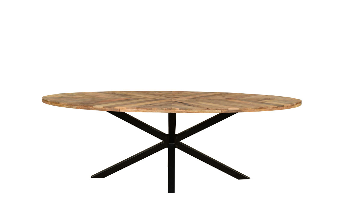 Mimoso Mango Collection  - Mimoso Solid Mango 240cm Star Leg Dining Table