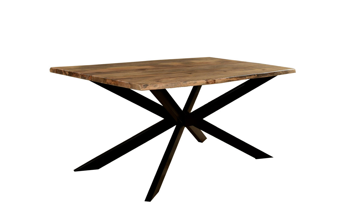 Industrial Dining Tables - Chennai Solid Mango 175cm Star Leg Dining Table