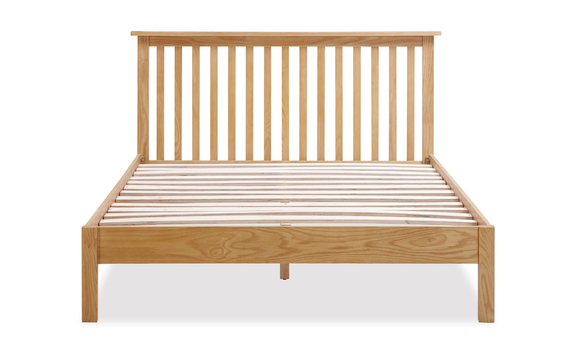 Bedroom Furniture - Olsen Natural Oak 4ft6 Double Slatted Bed Frame