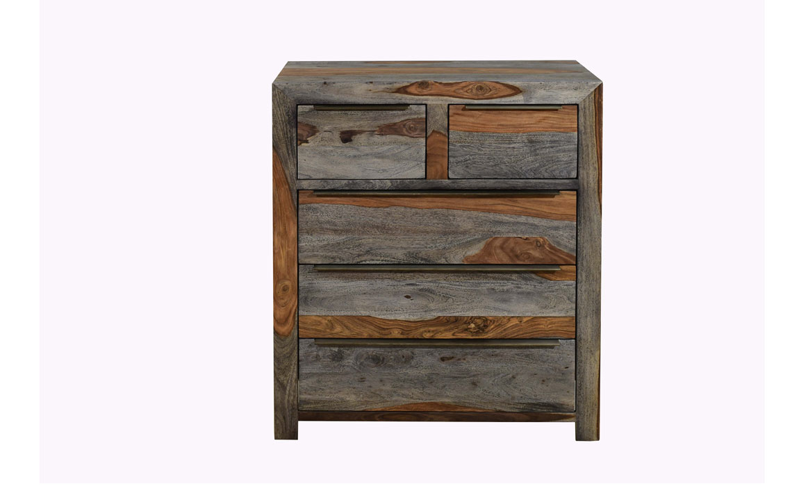 Chest Of Drawers - Goa Solid Sheesham 2 Over 3 Chest
