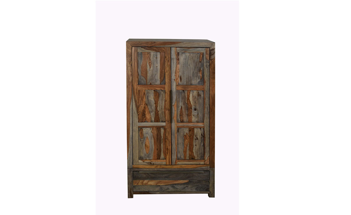 Oak 2 Door Wardrobe - Goa Solid Sheesham 2 Door Wardrobe