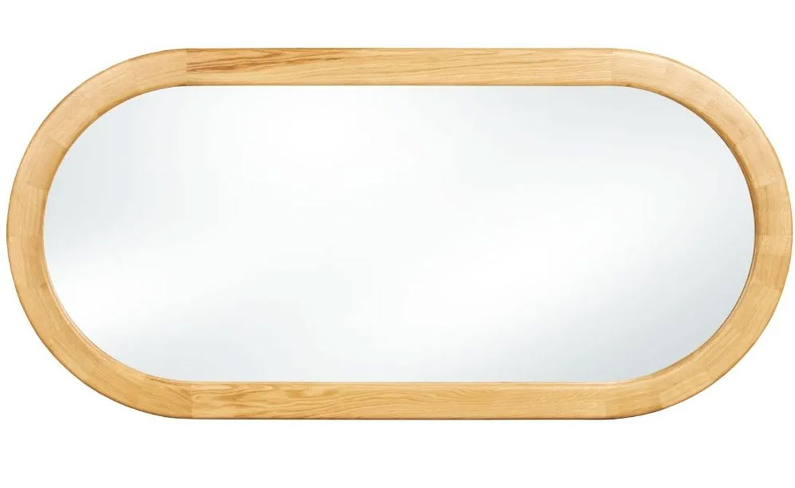 Marseille Solid Oak Collection - Marseille Oval Oak Mirror