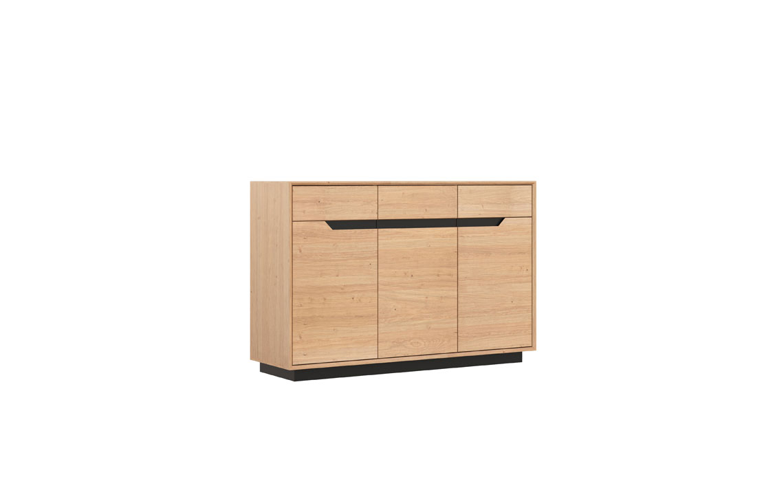 Primo European Oak Collection - Primo 3 Door 3 Drawer Sideboard