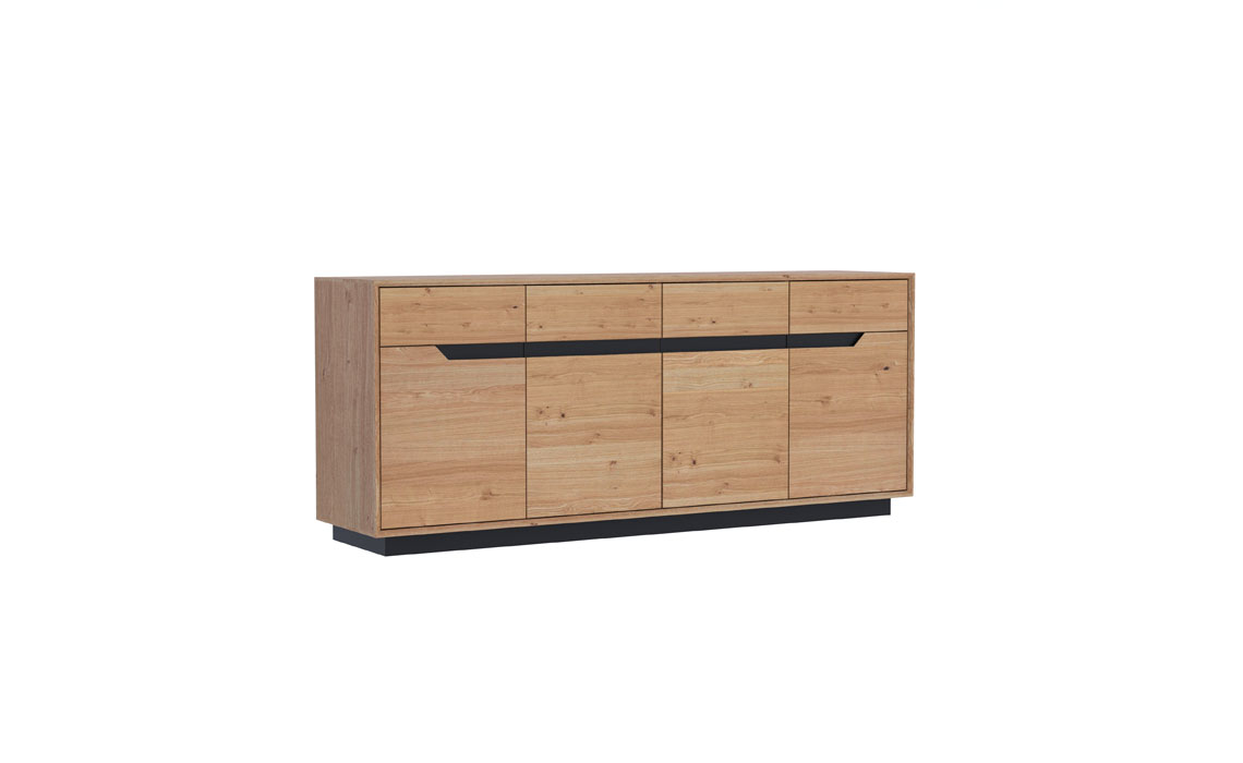 Primo European Oak Collection - Primo 4 Door 4 Drawer Sideboard 