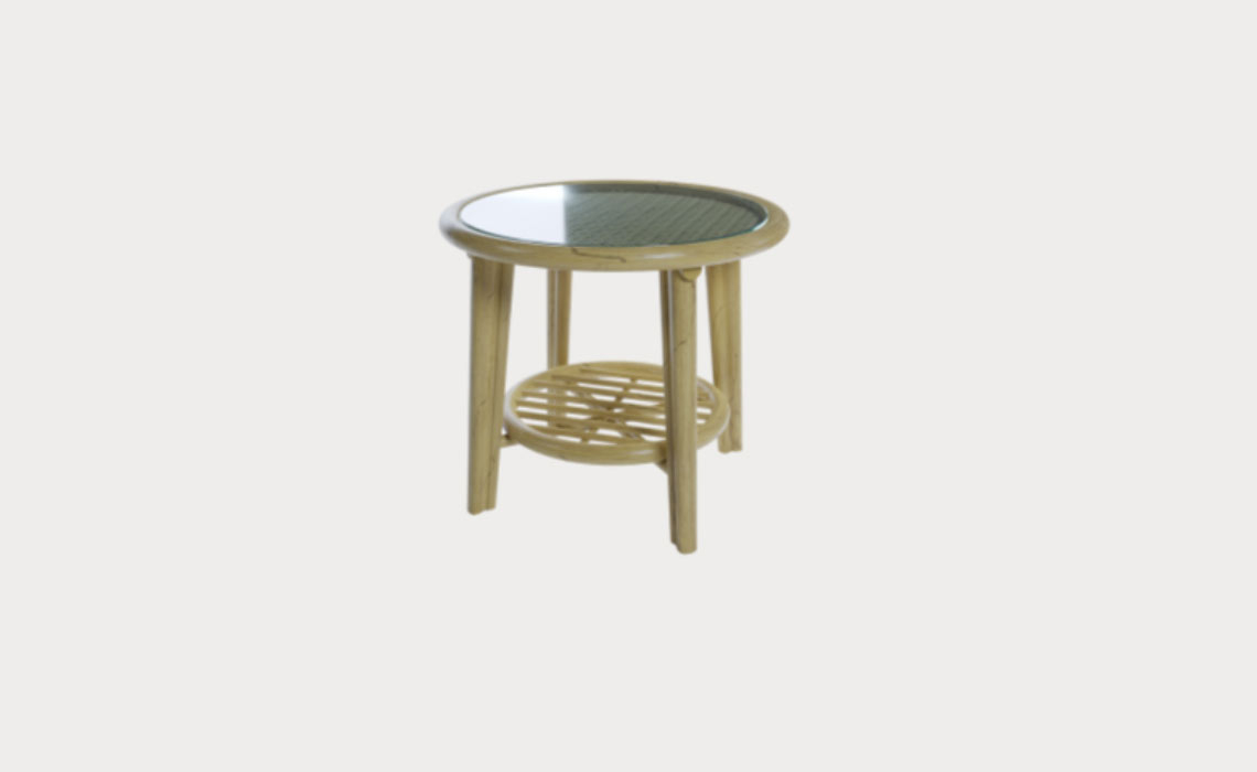 Daro - Benham Collection - Dingley 50cm Top Glass Round Side Table