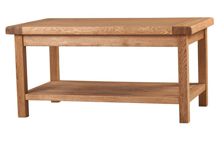 Framlingham Solid Oak Range - Framlingham Solid Oak Coffee Table With Shelf