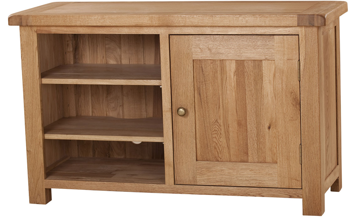 Oak Standard TV Units - Framlingham Solid Oak Standard TV Cabinet