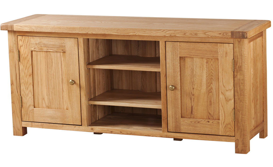 Framlingham Solid Oak Range - Framlingham Solid Oak Large TV With Doors