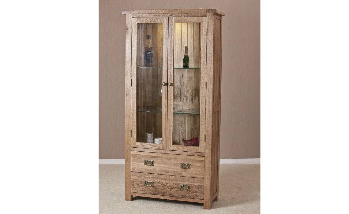 Framlingham Solid Oak Range - Framlingham Solid Oak Glass Display Cabinet