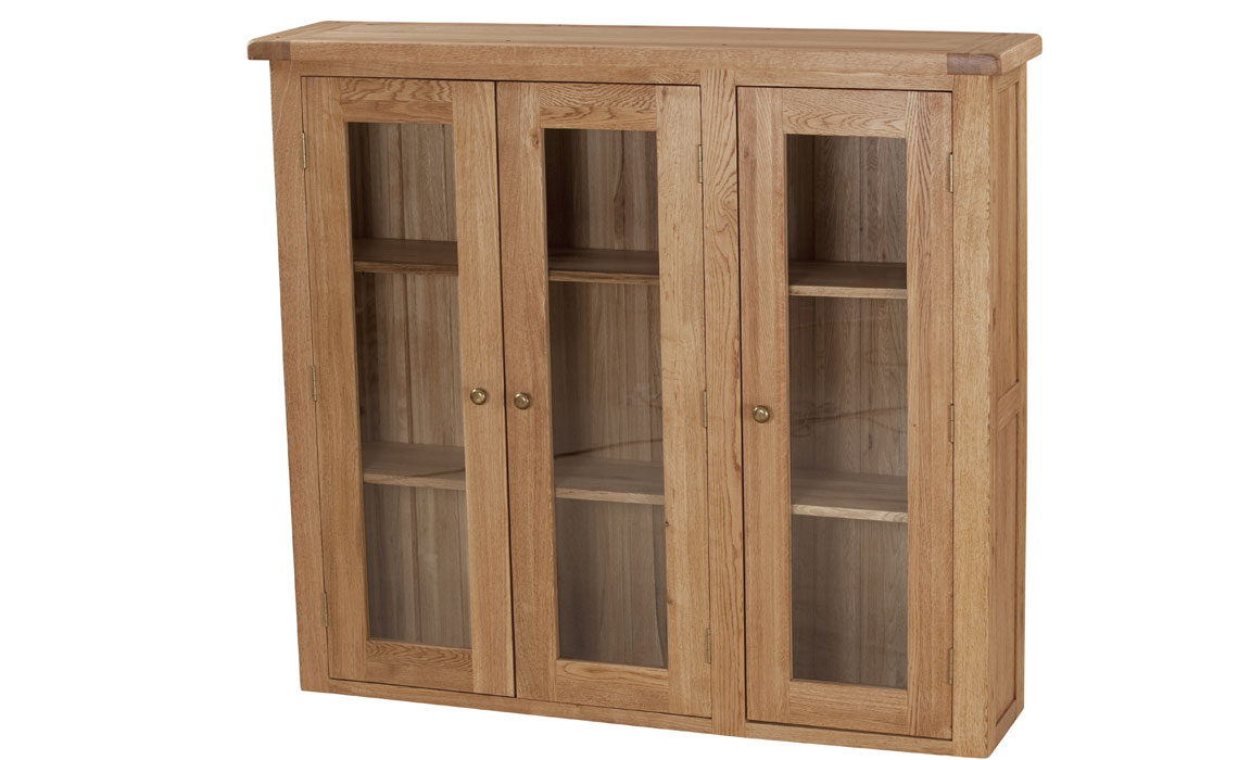 Framlingham Solid Oak Range - Framlingham Solid Oak Glass Dresser Top 4ft6