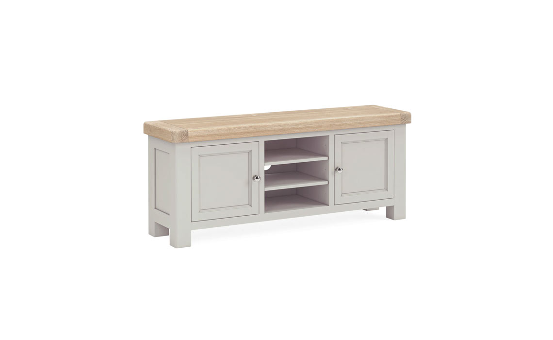 Painted Standard TV Units - Clovelly Stone Grey 140cm Tv Unit 