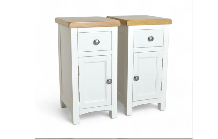 Suffolk Painted Collection White & Grey  - Suffolk Painted Petite Pot Cupboard