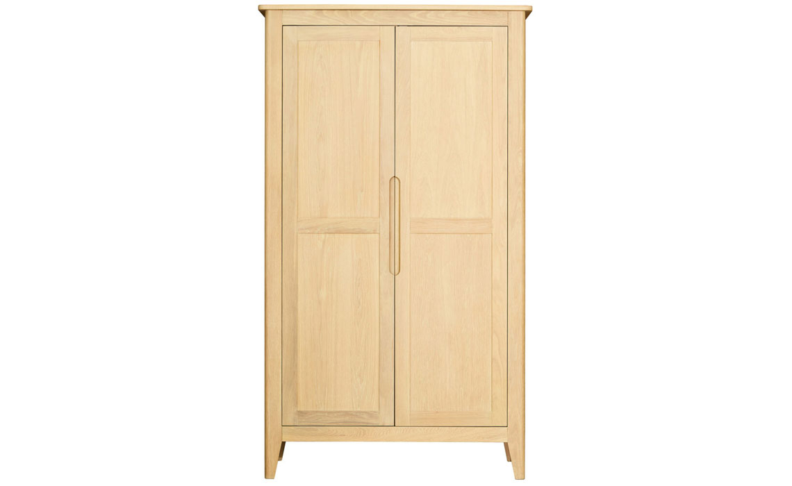 Wardrobes - Birka Double Hanging Wardrobe with Shelving 
