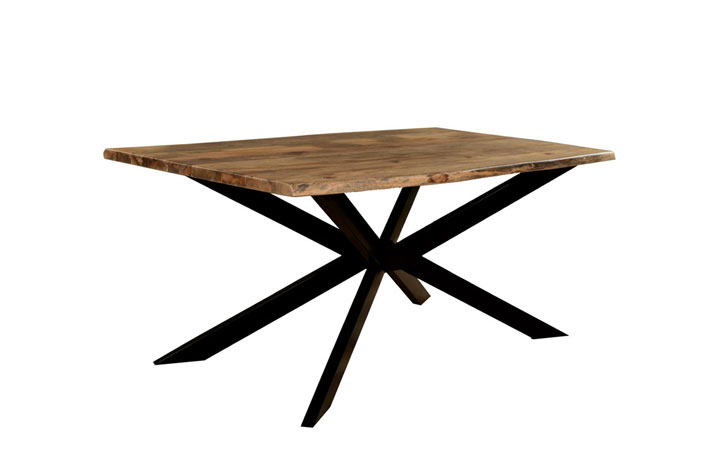 Industrial Dining Tables - Chennai Solid Mango 220cm Star Leg Dining Table